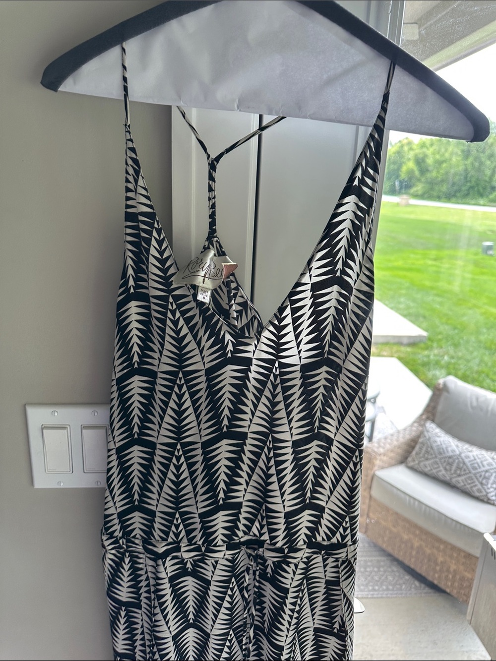 Rory Beca Black and White Geometric Mini Dress